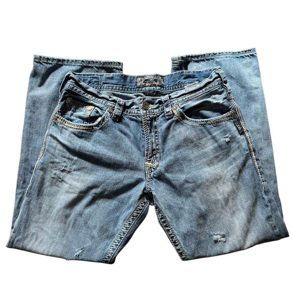 Mens Silver Zac Jeans - W34 L30 - 100% Cotton - Picture 7 of 15